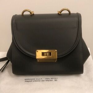 Gray Leather Women's Bag